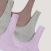Conjunto de 3 Bralettes em Cotton Stretch para meninas Conjunto de 3 Bralettes em Cotton Stretch para meninas