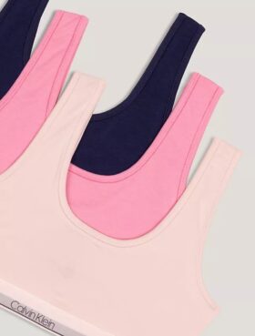 Conjunto de 3 Bralettes em Cotton Stretch para meninas