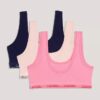 Conjunto de 3 Bralettes em Cotton Stretch para meninas Conjunto de 3 Bralettes em Cotton Stretch para meninas