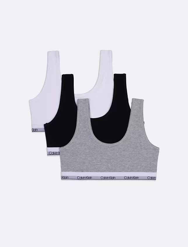 Conjunto de 3 Bralettes Modern Cotton para meninas Conjunto de 3 Bralettes Modern Cotton para meninas