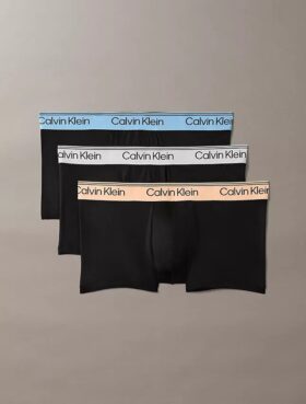 Conjunto de 3 cuecas boxer Low Rise Trunk em microfibra elástica Conjunto de 3 cuecas boxer Low Rise Trunk em microfibra elástica