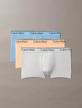 Conjunto de 3 cuecas boxer Low Rise Trunk em microfibra elástica Conjunto de 3 cuecas boxer Low Rise Trunk em microfibra elástica