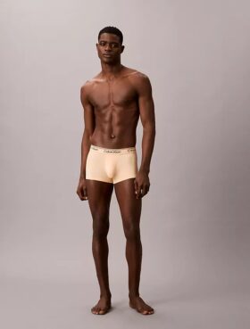 Conjunto de 3 cuecas boxer Low Rise Trunk em microfibra elástica Conjunto de 3 cuecas boxer Low Rise Trunk em microfibra elástica