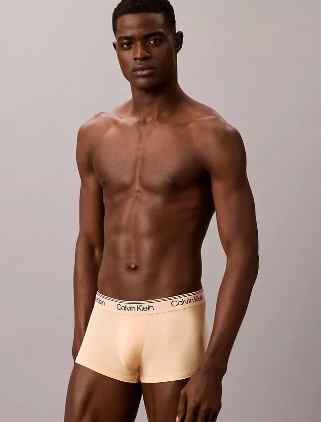 Conjunto de 3 cuecas boxer Low Rise Trunk em microfibra elástica Conjunto de 3 cuecas boxer Low Rise Trunk em microfibra elástica