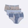Conjunto de 3 cuecas de meninos em Cotton Stretch com logótipo Conjunto de 3 cuecas de meninos em Cotton Stretch com logótipo