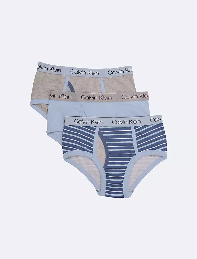 Conjunto de 3 cuecas de meninos em Cotton Stretch com logótipo Conjunto de 3 cuecas de meninos em Cotton Stretch com logótipo