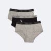 Conjunto de 3 cuecas de meninos em Cotton Stretch com logótipo Conjunto de 3 cuecas de meninos em Cotton Stretch com logótipo