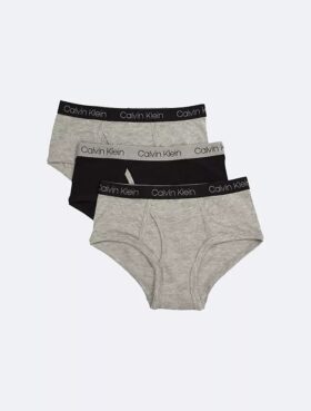 Conjunto de 3 cuecas de meninos em Cotton Stretch com logótipo