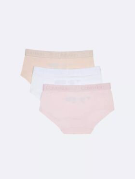 Conjunto de 3 cuecas Hipster com faixa de logótipo para meninas