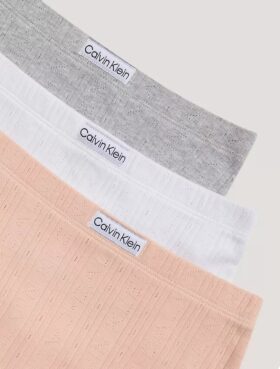 Conjunto de 3 cuecas Hipster de cintura baixa com logótipo em canelado
