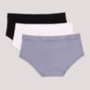 Conjunto de 3 cuecas Hipster desbotadas para meninas