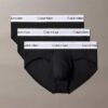 Conjunto de 3 cuecas slip de cintura baixa em Cotton Stretch Icon