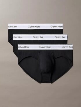 Conjunto de 3 cuecas slip de cintura baixa em Cotton Stretch Icon