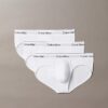 Conjunto de 3 cuecas slip de cintura baixa em Cotton Stretch Icon