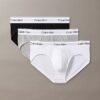Conjunto de 3 cuecas slip de cintura baixa em Cotton Stretch Icon