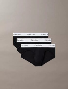 Conjunto de 3 cuecas slip de cintura baixa em Cotton Stretch Icon