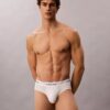 Conjunto de 3 cuecas slip de cintura baixa em Cotton Stretch Icon