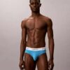 Conjunto de 3 cuecas slip de cintura baixa em Cotton Stretch Icon
