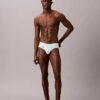 Conjunto de 3 cuecas slip de cintura baixa em Cotton Stretch Icon