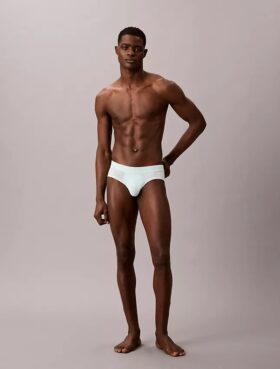 Conjunto de 3 cuecas slip de cintura baixa em Cotton Stretch Icon