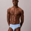 Conjunto de 3 cuecas slip de cintura baixa em Cotton Stretch Icon