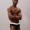 Conjunto de 3 cuecas slip de cintura baixa em Cotton Stretch Icon