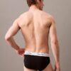 Conjunto de 3 cuecas slip de cintura baixa em Cotton Stretch Icon