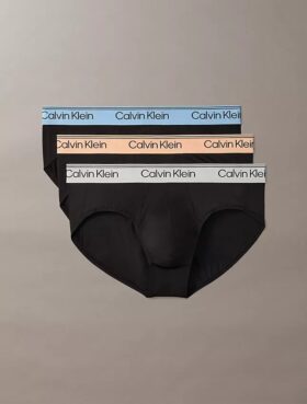 Conjunto de 3 cuecas slip de cintura baixa em microfibra elástica Conjunto de 3 cuecas slip de cintura baixa em microfibra elástica