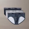 Conjunto de 3 cuecas slip de cintura baixa em microfibra elástica Conjunto de 3 cuecas slip de cintura baixa em microfibra elástica