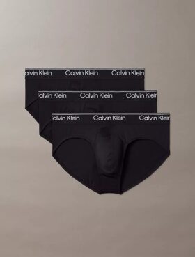 Conjunto de 3 cuecas slip de cintura baixa em microfibra elástica Conjunto de 3 cuecas slip de cintura baixa em microfibra elástica