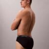 Conjunto de 3 cuecas slip de cintura baixa em microfibra elástica Conjunto de 3 cuecas slip de cintura baixa em microfibra elástica