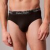 Conjunto de 3 cuecas slip de cintura baixa em microfibra elástica Conjunto de 3 cuecas slip de cintura baixa em microfibra elástica