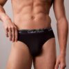 Conjunto de 3 cuecas slip de cintura baixa em microfibra elástica Conjunto de 3 cuecas slip de cintura baixa em microfibra elástica