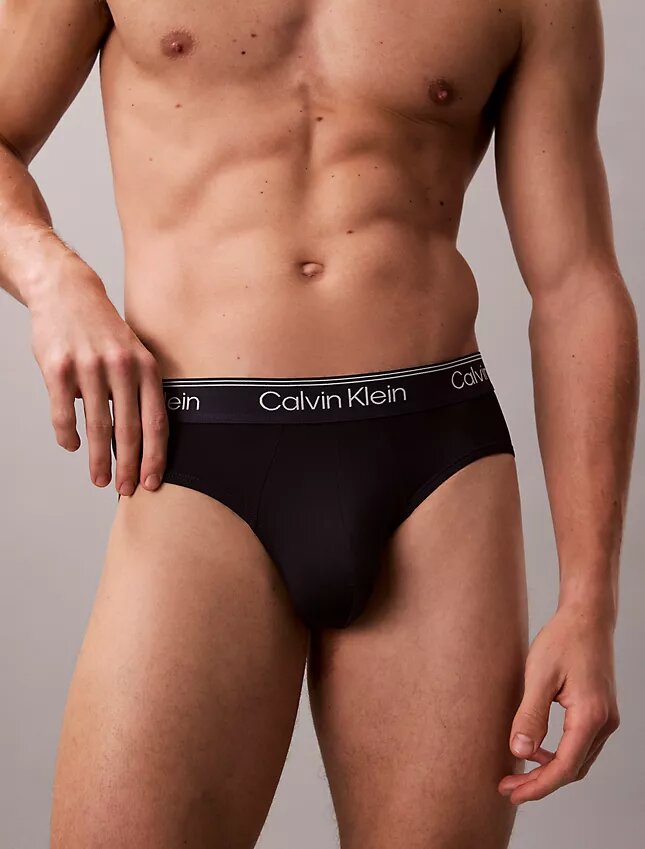 Conjunto de 3 cuecas slip de cintura baixa em microfibra elástica Conjunto de 3 cuecas slip de cintura baixa em microfibra elástica