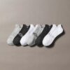 Conjunto de 3 pares de meias invisíveis de malha lisa com aba dupla Conjunto de 3 pares de meias invisíveis de malha lisa com aba dupla