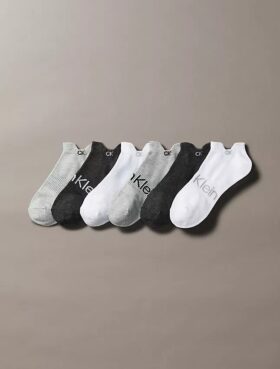 Conjunto de 3 pares de meias invisíveis de malha lisa com aba dupla