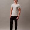 Conjunto de 3 T-shirts de Gola em V com Corte Clássico da Cotton Classics Conjunto de 3 T-shirts de Gola em V com Corte Clássico da Cotton Classics