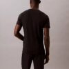 Conjunto de 3 T-shirts de gola em V com corte justo em mistura de Cotton Stretch Conjunto de 3 T-shirts de gola em V com corte justo em mistura de Cotton Stretch
