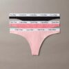 Conjunto de 3 Thongs Carousel em malha Cotton Stretch de algodão