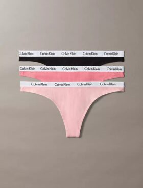 Conjunto de 3 Thongs Carousel em malha Cotton Stretch de algodão