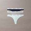 Conjunto de 3 Thongs Carousel em malha Cotton Stretch de algodão