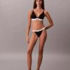 Conjunto de 3 Thongs de algodão elástico com nervuras Conjunto de 3 Thongs de algodão elástico com nervuras