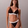 Conjunto de 3 Thongs de algodão elástico com nervuras Conjunto de 3 Thongs de algodão elástico com nervuras