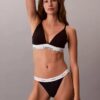 Conjunto de 3 Thongs de algodão elástico com nervuras Conjunto de 3 Thongs de algodão elástico com nervuras
