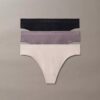 Conjunto de 3 Thongs de cintura media Bonded Flex Conjunto de 3 Thongs de cintura media Bonded Flex