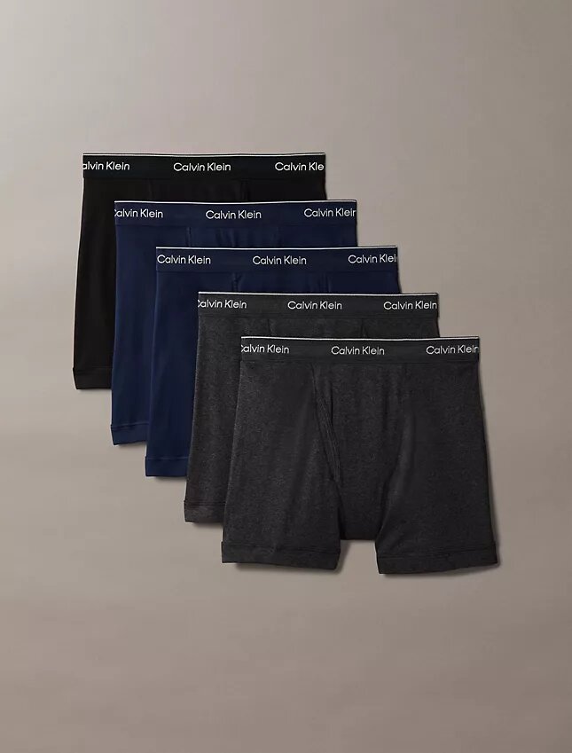 Conjunto de 5 Boxers justos de algodão Conjunto de 5 Boxers justos de algodão