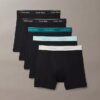 Conjunto de 5 Boxers justos de algodão Conjunto de 5 Boxers justos de algodão