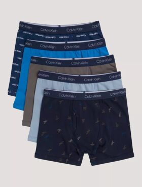 Conjunto de 5 Boxers justos em algodão Cotton Stretch para meninos