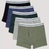 Conjunto de 5 Boxers justos em algodão Cotton Stretch para meninos Conjunto de 5 Boxers justos em algodão Cotton Stretch para meninos