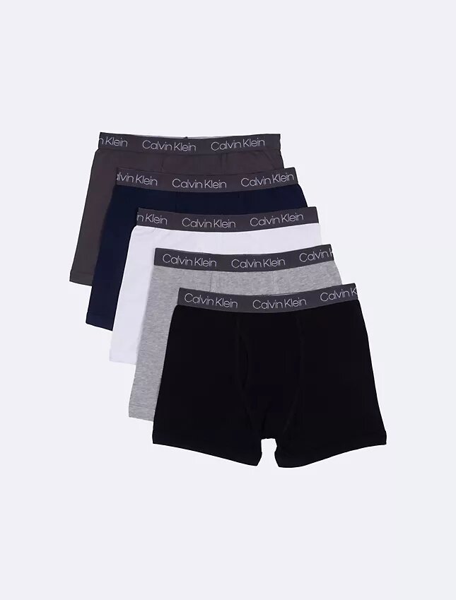 Conjunto de 5 Boxers justos em algodão Cotton Stretch para meninos Conjunto de 5 Boxers justos em algodão Cotton Stretch para meninos